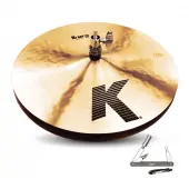 Zildjian K0821 13" K Series Hi Hat Top Drumset HiHat Cymbal with Dark Sound & Medium Weight With ZKEY