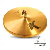Zildjian K0924 15" K Zildjian Series Light Top Medium Thin Drumset Cast Bronze Cymbal with Low Pitch and Dark Sound With ZKEY