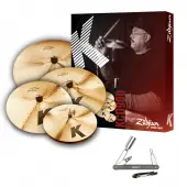 Zildjian KCD900 4-Piece K Custom Dark Cymbal Set w/ Medium Thin Weight - Traditional Finish With ...