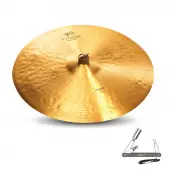 Zildjian K1114 22" K Zildjian Series Constantinople Bounce Ride Medium Thin Drumset Cast Bronze Cymbal with Dark/Mid Sound and Large Bell Size With ZKEY