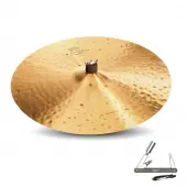 Zildjian K1119 22" K Zildjian Series Constantinople Ride Medium Thin Low Drumset Cast Bronze Cymbal with Dark Sound and Blend Balance With ZKEY