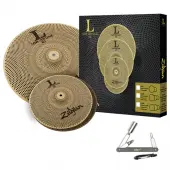 Zildjian LV38 L80 Series Low Volume Cymbal Set w/ 13" Hi-Hat Pair & 18" Crash - Matte Finish With ZKEY