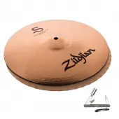 Zildjian S13MPR 13" S Family Mastersound Hi-Hat Cymbal Pair w/ Balanced Frequency Response - Brilliant Finish With ZKEY