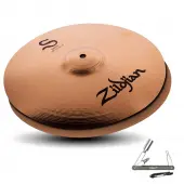 Zildjian S14HPR 14" S Family Hi-Hat Cymbal Pair w/ Balanced Frequency Response - Brilliant Finish With ZKEY