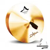 Zildjian A0449 20" Symphonic Viennese Tone Pair Orchestral Cymbals with Medium Profile & Weight With ZKEY