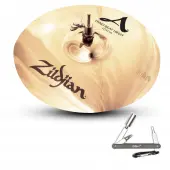 Zildjian Z40131 13" Z Custom Z3 Series Dyno Beat Bottom Hi Hat Extra Heavy Drumset Cast Bronze Cymbal with Bright Sound and Small Bell Size With ZKEY