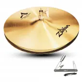 Zildjian A0124 14" A Series Mastersound Hi Hats Top - HiHat Drumset Cymbal With ZKEY