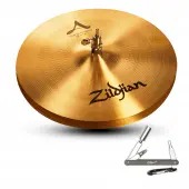 Zildjian A0133 14" A Series New Beat Hi Hat in Pair Cast Bronze Cymbals with Solid Chick Sound With ZKEY