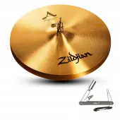 Zildjian A0136 15" A Series New Beat Hi Hat in Pair Cast Bronze Cymbals with Solid Chick Sou...