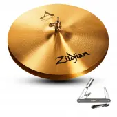 Zildjian A0138 15" A Series New Beat Hi Hat Bottom Cast Bronze Cymbal with Solid Chick Sound With ZKEY