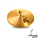 Zildjian K0923 15" K Zildjian Series Light Hihat Pair Drumset Cast Bronze Cymbals with Low Pitch and Dark Sound With ZKEY