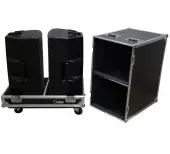 Harmony Cases HC2EON15C Pro DJ Rolling Road Case for (2) 15" Pro PA Speakers Used