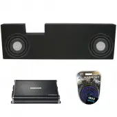Ford F350 2004-2013 Super Duty Crew Cab Truck Dual 10" Harmony Audio HA-F104 Subwoofer Box Enclosure W/  CX1200.1 Amplifier & 4GA Amp Kit