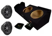 Kicker 43C104 Compatible with Ford F-150 Crew Cab 01-03 10" Comp C10 Series Sub and FORD4DR2X10 Custom Dual 10" Sub Box