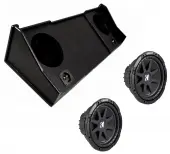 Kicker 43C104 Compatible with Dodge Ram Extended Cab 94-01 10" Comp C10 Series Sub and EXDODGE2X10RL Custom Dual 10" Sub Box