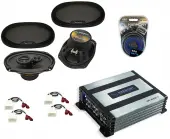 Harmony R69 Compatible with Toyota FJ Cruiser 2007-2014 Factory Speaker Replacement & HA-A400.4 Amp