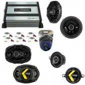 Kicker 43DSC69304 Compatible with Toyota Tacoma 2005-2014 6"x9" DS Series 70W RMS 3 Way 4-Ohm Coaxial Audio Speakers, 43DSC6504 6.5" 50W RMS and HA-A400.4 Car Stereo Alloy 4 Channel 800W Speaker Amp