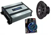 HA-A400.1 Class D 800W Sub Amp, Kicker 43CVR122 12" CompVR CVR12 Series 400W RMS 2 Ohm Subwo...