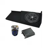 2007-2013 Chevy Silverado Ext Cab Truck Kicker Comp C12 Single 12 Sub Box Enclosure & CXA400....