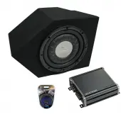 1993-2002 Chevy Camaro Coupe Passenger Side 10" Harmony F104 Sub Box & CXA400.1