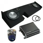 Compatible with 2009-2014 Ford F-150 Ext Super Cab Truck Harmony A102 Dual 10" Sub Box & CXA800.1