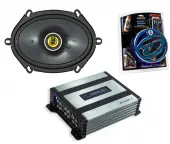 HA-A400.4 Alloy 4 Channel 800W Range Speaker Sub Amplifier, Kicker 46CSS694 6x9" Component R...