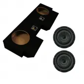 Kicker 43CVT102 10-Inch CompVT CVT10 Series Sub 400 Watt RMS 2 Ohm Car Subwoofer with ASC Dual 10-Inch Subwoofer Box Enclosure