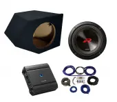 1993-2002 Chevy Camaro Coupe Passenger Side 10" Alpine Next-Generation R-Series R2-W10D4 Sub Box Enclosure with S2-A60M Amplifier & 4GA Amp Kit