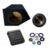 93-02 Pontiac Firebird Coupe Passenger Side 10" Alpine Next-Generation R-Series R2-W10D4 Sub Box Enclosure with S2-A60M Amplifier & 4GA Amp Kit