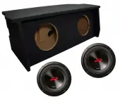 2007-UP Jeep Wrangler 2 Door Dual 10" Enclosure Alpine Next-Generation R-Series R2-W10D2 Sub Box Package -Final 2 Ohm