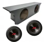 2007-2018 Jeep Wrangler JK Unlimited Alpine Next-Generation R-Series R2-W12D2 Dual 12" Rhino Coated Sub Box Enclosure - Final 2 Ohm