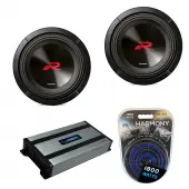 Alpine (2) R2-W12D2 Car Audio Type R Series Sub 1500W Peak 12" Subwoofer Bundle with Harmony...