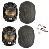 Harmony Audio R69 Compatible with Dodge Charger 2008-2010 Speaker Replacement Front and Rear Car Audio Kit Bundle with harness