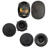 Harmony Audio R69 Compatible with Nissan Frontier 2022 Speaker Replacement Front and Rear Car Audio Kit Bundle with harness