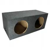 Car Audio Dual 10" Sealed Subwoofer Rear Angle Sub Box Enclosure 5/8" MDF Wood