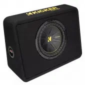 Kicker 50TCWC102 Car Audio CompC Series 2-Ohm Single 10" Loaded Sub Box Enclosure