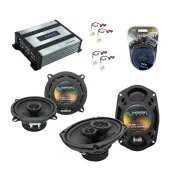 Harmony Audio Speakers Compatible with Dodge Ram 1500 2002-2008 Factory Speaker Replacement & HA-A400.4 Amp