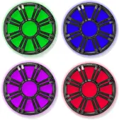 Kicker 45KMG12C Marine Boat 12" Subwoofer Charcoal Multi Color Light Sub Grill