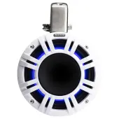 Kicker 51KMTCXL8W Marine Audio KMXL Series 8" 500W RMS 4-ohm RGB LED Lighting Tower Speakers (White)