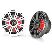 Kicker 45KM654L Marine Audio Boat 6.5" Coaxial Speakers 4 Ohm 7 Color LED Light - Refurbished