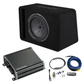 Kicker 48VCWR122 12" 500W 2ohm CompR Vented Loaded Subwoofer Enclosure w/ CXA800.1 Sub Amplifier -Refurbished