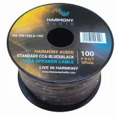 Harmony Audio 16 Gauge CCA Car Home Stereo Blue Speaker Wire Cable 100 Feet New