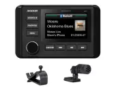 Kicker 51KMC4 KMC 3 Inch Marine Audio Digital Stereo Receiver Gauge Style Full Color LCD with Built In Bluetooth