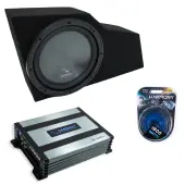 Compatible with 2002-2009 Chevy Trailblazer Harmony R124 Single 12" Custom Sub Box & Harmony HA-A400.1 Amp