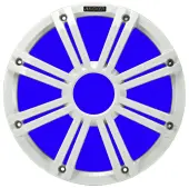 Kicker 45KMG12W Marine Boat 12" Subwoofer White Multi Color Light Sub Grill