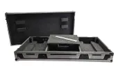Harmony Cases HCCRSS12DJMA9WLT DJ Flight Case Compatible with Pioneer DJ PLX-CRSS12 & DJM-A9 4 CH with Laptop Shelf, Wheels and Adjustable Foam Velcro Inserts - Black Used