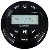 Harmony Audio HA-MCU2 Weather - Resistant Marine Gauge Style Media Receiver With AM/FM Radio USB Connection & Bluetooth - Scratch and Dent
