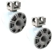Kicker KMTC11 Marine Audio White 11" Speaker Boat Tower Horn Pair 44KMTC114W Used