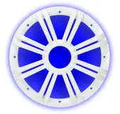 Kicker KMW10GLW Marine Audio Sub White Color 10" LED Light Subwoofer Grill New Used