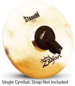 Zildjian A0488 16" Stadium Series Medium Heavy Single Marching Cymbal Short Sustain Scratch and Dent